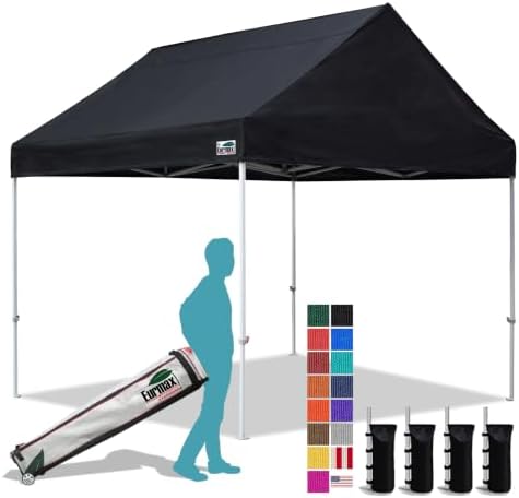 USA Upgraded Apex 10x10 Pop Up Canopy Tent, Commercial Instant Shelter for Outdoor Events, Patented No-Tip
