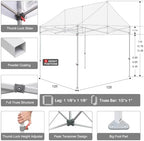 USA Upgraded Apex 10x10 Pop Up Canopy Tent, Commercial Instant Shelter for Outdoor Events, Patented No-Tip, alternate view 2