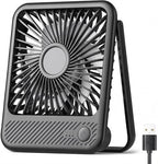USB Desk Fan, Strong Wind Ultra Quiet Small Mini Fan, Black in Black