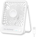 USB Desk Fan, Strong Wind Ultra Quiet Small Mini Fan, White in White