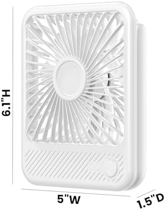 USB Desk Fan, Strong Wind Ultra Quiet Small Mini Fan, White in White, alternate view 2