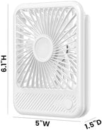 USB Desk Fan, Strong Wind Ultra Quiet Small Mini Fan, White in White, alternate view 2