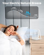 USB Desk Fan, Strong Wind Ultra Quiet Small Mini Fan, White in White, alternate view 6
