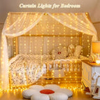 USB Plug in Curtain Lights 200 LED with 8 Modes, 6.5ftx6.5ft, alternate view 2