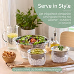Useful Co. Chilled Serving Bowl, Salad Bowl with Ice Chiller Base and Lid in Clear, alternate view 6