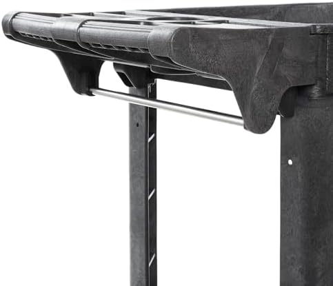 Utility Cart with Wheels, 40" x 17" Heavy Duty 550 lb. Capacity with Shelves - 2 Tier Rolling Cart with Two 5", alternate