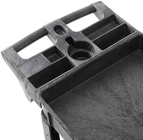 Utility Cart with Wheels, 40" x 17" Heavy Duty 550 lb. Capacity with Shelves - 3 Tier Rolling Cart with Four 5", alternate