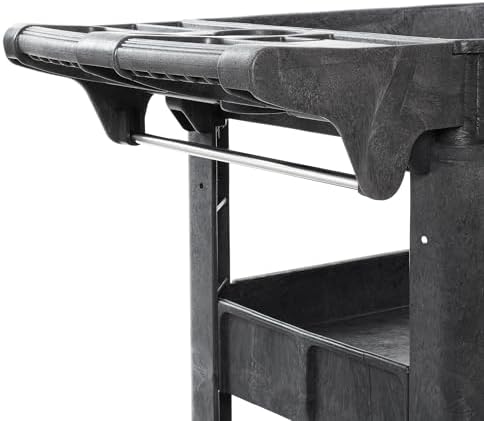 Utility Cart with Wheels, 40" x 17" Heavy Duty 550 lb. Capacity with Shelves - 3 Tier Rolling Cart with Four 5", alternate