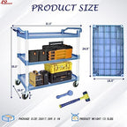 Utility Cart with Wheels, 510lbs Heavy-Duty Food Kitchen Cart & Rolling Service Cart for Restaurant Commercial, alternate