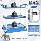 Utility Cart with Wheels, 510lbs Heavy-Duty Food Kitchen Cart & Rolling Service Cart for Restaurant Commercial, alternate