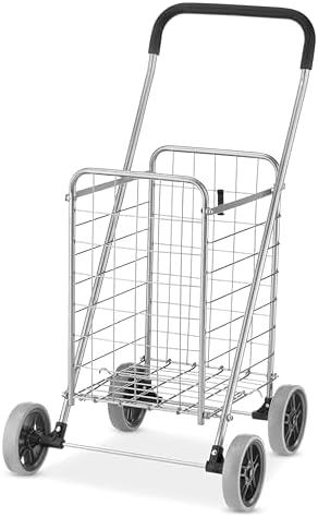 Utility Shopping Cart - Durable Folding Design for Easy Storage, Model Number: 6250-4997-2-SIOCA
