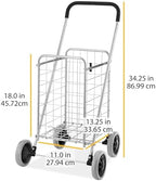 Utility Shopping Cart - Durable Folding Design for Easy Storage, Model Number: 6250-4997-2-SIOCA, alternate view 3