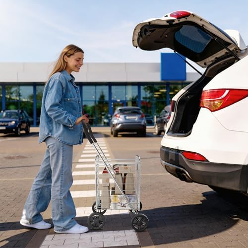 Utility Shopping Cart - Durable Folding Design for Easy Storage, Model Number: 6250-4997-2-SIOCA, alternate view 7