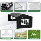 UV-Resistant 10x30 Black Canopy Tent with Sidewalls for Summer Events, alternate view 6