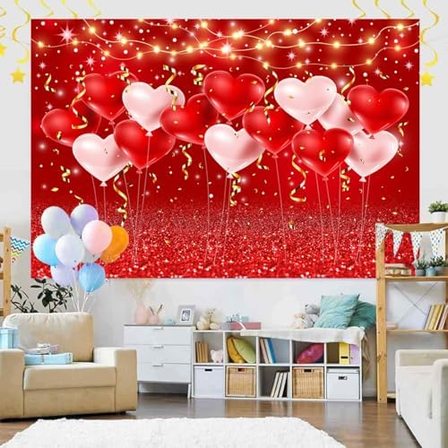 Valentine Backdrop Background for Photography Happy Easter Photo Backdrop Valentine's Day for Photoshoot Balloon, alternate