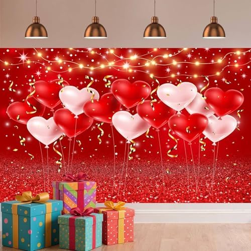 Valentine Backdrop Background for Photography Happy Easter Photo Backdrop Valentine's Day for Photoshoot Balloon, alternate