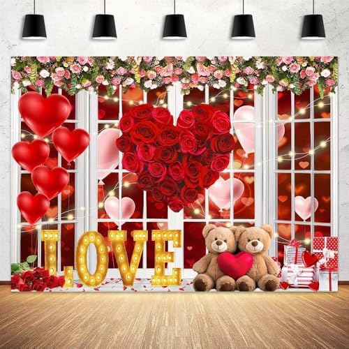Valentine Backdrop Background for Photography Happy Easter Photo Backdrop Valentine's Day for Photoshoot Balloon