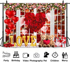Valentine Backdrop Background for Photography Happy Easter Photo Backdrop Valentine's Day for Photoshoot Balloon, alternate