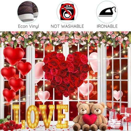 Valentine Backdrop Background for Photography Happy Easter Photo Backdrop Valentine's Day for Photoshoot Balloon, alternate