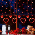 Valentines Day Decor, Red Love Heart String Lights for Bedroom, 12 Hearts 138 LED Fairy Twinkle Lights with