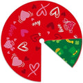 Valentines Day Decorations for Tree Skirt, 36" Love Heart Pattern Tree Skirts for Valentines Day Decor