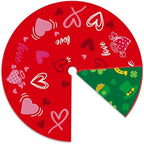 Valentines Day Decorations for Tree Skirt, 36" Love Heart Pattern Tree Skirts for Valentines Day Decor