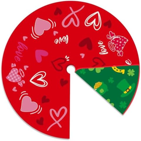 Valentines Day Decorations for Tree Skirt, 36" Love Heart Pattern Tree Skirts for Valentines Day Decor