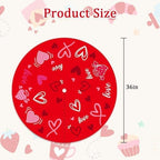 Valentines Day Decorations for Tree Skirt, 36" Love Heart Pattern Tree Skirts for Valentines Day Decor, alternate view 4