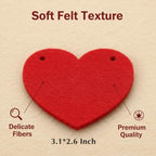 Valentines Day Decorations - Red Felt Heart Garland Hanging String - Ready-to-Use Romantic Valentines Day Decor, alternate