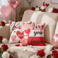 Valentines Day Decorations -Valentine's Pillows Covers 18x18 Inch Heart Throw Pillows - Valentines Decor Party
