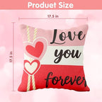 Valentines Day Decorations -Valentine's Pillows Covers 18x18 Inch Heart Throw Pillows - Valentines Decor Party, alternate