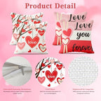 Valentines Day Decorations -Valentine's Pillows Covers 18x18 Inch Heart Throw Pillows - Valentines Decor Party, alternate