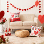 Valentines Day Decorations -Valentine's Pillows Covers 18x18 Inch Heart Throw Pillows - Valentines Decor Party, alternate