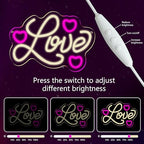 Valentines Day Decorations Valentines Day Gifts for Him Her Kid’s Classroom Heart Neon Sign for Bedroom Bedroom, alternate