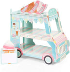 Van Cake Stand - Baby Shower, Birthday Party Supplies Table Centerpiece Decor - 3 Tier Ice Cream Cart Cake