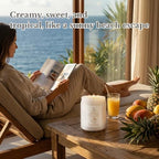 Vanilla Coconut Large Scented Candle, 3-Wick 22oz Long Lasting Scented Candle, Natural Soy Wax Aromatherapy, alternate view 6