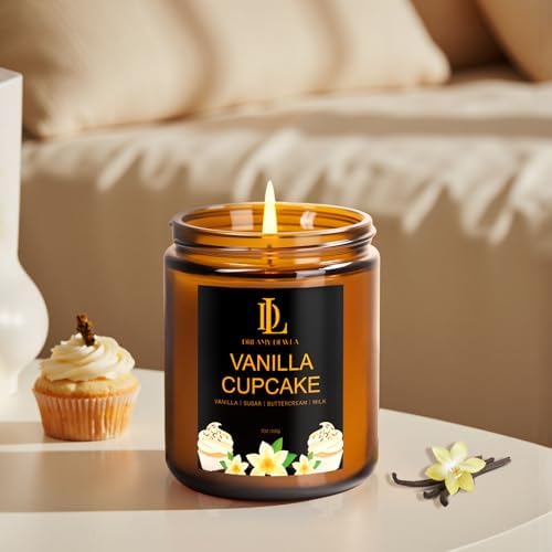 Vanilla Cupcake Candles, Vanilla Cupcake Scented Candle, Mother's Day Candle Gifts for Women, Soy Candles for, alternate view