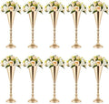Vase Sets for Wedding Table: 16.5in Gold Trumpet Shaped, 10Pcs in Gold