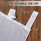 Velcro Outdoor Curtains for Patio Waterproof, Balcony, Gazebo in White, alternate view 5