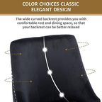 Velvet Dining Room Chairs Set of 6 Nailhead Back with Gold Legs, Black in Black, alternate view 7