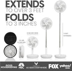 VENTY Portable Fan - Wireless Battery Operated Fan - 4 Speeds - LED Lighting - Carry Case & Remote Control, alternate view 2