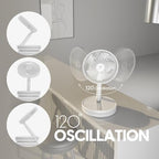 VENTY Portable Fan - Wireless Battery Operated Fan - 4 Speeds - LED Lighting - Carry Case & Remote Control, alternate view 6