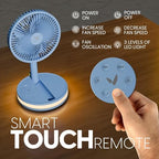 VENTY Portable Fan - Wireless Battery Operated Fan - 4 Speeds - LED Lighting - Carry Case & Remote Control, alternate view 5