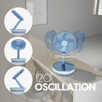 VENTY Portable Fan - Wireless Battery Operated Fan - 4 Speeds - LED Lighting - Carry Case & Remote Control, alternate view 6