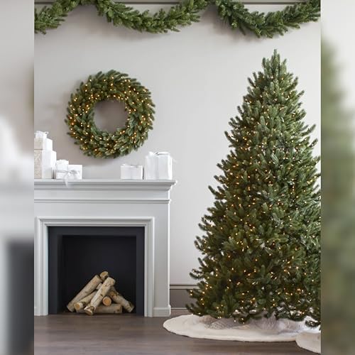 Vermont White Spruce Christmas Wreath - 26" Majestic East Coast Front Door Wreath with True Needle Foliage &, alternate view
