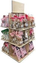 Versatile 4-Sided Rotating Display Stand for Candy, Snacks, Jams, Produce and More - Ideal for Craft Shows