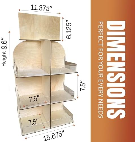 Versatile 4-Sided Rotating Display Stand for Candy, Snacks, Jams, Produce and More - Ideal for Craft Shows, alternate view 2
