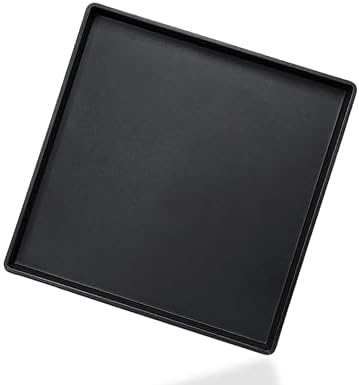 Versatile Black Square Tray - 11 Inch Hard Plastic Decorative Tray in 10.2"L x 5.5"W x 1.1"H in Black