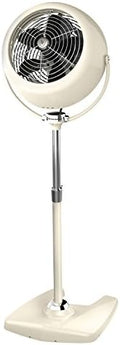 VFAN Sr. Pedestal Fan, Vintage White, 3 Speeds, Adjustable Height