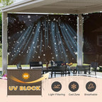 VICLLAX Outdoor Roller Shade (10' W×8' L), Patio Cordless Roller Blinds, Exterior Roll Up Shade with Spliced, alternate view